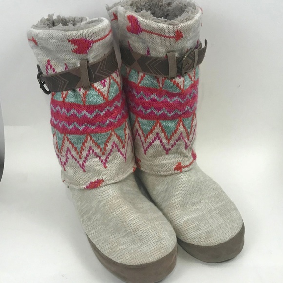 fairisle slipper boots